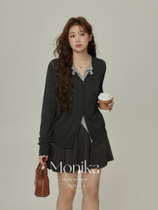 MONIKADM | Áo Cardigan Tay Dài Kích Cỡ Lớn