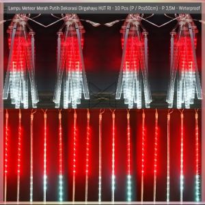 Lampu LED Meteor Merah putih/Lampu Hujan/Lampu LED Warna Warni/Lampu merah putih