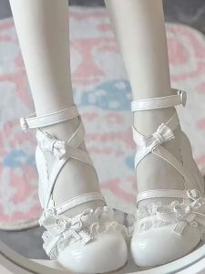 Cute Pumps Shoes Lolita Red High Heels Spring Autumn Lace Thick High Heels Single Shoes Patent Leather Mary Jane WomenS Shoes