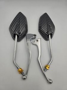 Paket Spion Yamaha Vixion Karbon Gagang Chrome Plus Handle Rem Vixion Model Standar Motorcycle