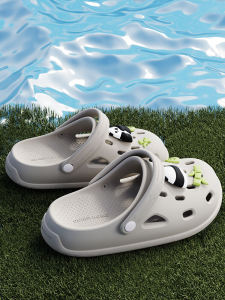 Mens Summer Outdoor Thick Bottom Sandals Anti-Slip Beach Shoes Breathable Slip-On Slippers EVA Material Comfortable Home Slippers