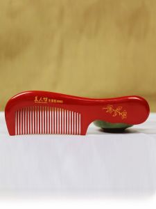 กิ๊บตีผมไม้แดงแท้สำหรับผู้หญิง กิ๊บตีผมไม้พีชสำหรับแต่งงาน ป้องกันไฟฟ้าสถิตธรรมชาติ ฟันเล็ก ฟันยาวสำหรับผู้หญิง