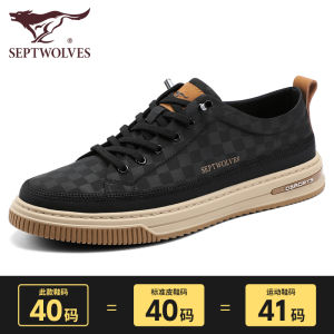 Septwolves Mens Low-Top Breathable Canvas Shoes Casual Versatile Flat Bottom Shoes Spring Autumn New Style Comfortable Leisure Shoes