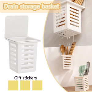 1/3PCS Kitchen Utensils Drain Basket Multi Functional Wall Mounted Perforated Storage Frame Kitchen Organizers
