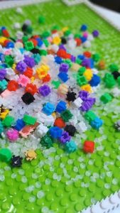 100 mảnh răng cưa trộn lẻ lắp ráp đồ chơi nhiều màu bằng nhựa ABS lắp ghép xếp hình 3D cho bé