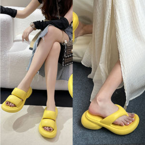 2024 New Womens Thick Heel EVA Slip-On Summer Sandals Comfortable Platform Clog Shoes Fashionable Trendy Outdoor Slippers