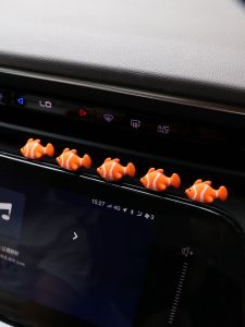 Creative Cartoon Sea Bass Car Decorative Accessories Realistic Dashboard Screen Display Cute Vehicle Interior Decorations