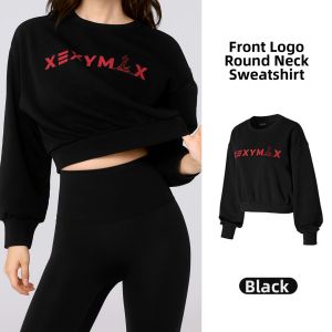 Female Short Dropped Shoulder Sporty Casual Sweatshirt