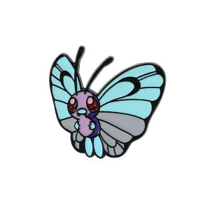 Bandai | Anime Pokemon Butterfree Thổ Cẩm 1 Dễ Thương Men Pin Huy Hiệu Kim Loại Trang Sức Cho Quần Áo Và Ba Lô Phụ Kiện Quà Tặng