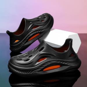 Mens Summer Outdoor Sandals 2025 New Style Beachside Thick Bottom Anti-slip Odor-resistant Head Covering Clog Shoes