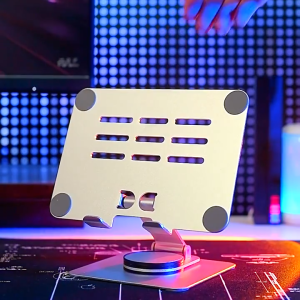 【SG】Foldable Tablet Stand All-Metal 360° Rotating Height Adjustable Tablet Holder Phone Stand