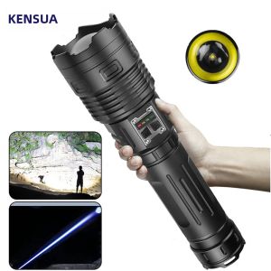 Đèn Pin LED Chiến Thuật Mạnh Mẽ Có Thể Sạc Lại Bằng USB Công Suất Cao 50W COB & 100W COB Đèn Lồng Chống Nước Cho Cắm Trại Ngoài Trời