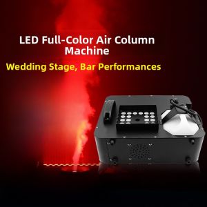 Portable Stage LED Air Column Machine Colorful Spray 1500W Smoke Machine Bar Performance Atmosphere Props Small Smoke Machine