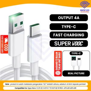 COD - KABEL DATA CHARGER 4A MICRO USB SUPER VOOC FAST CHARGING FOR OPPO F9 F11 PRO F1 PLUS R7S R7 PL