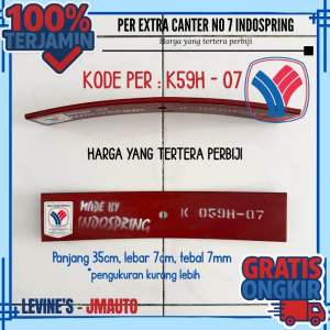 per extra canter nomor 7 k59h no 7 K59H-07 merk Indospring pir daun tambahan ps125 nomer 7 leaf spring coltdiesel ps 125