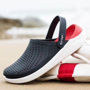 Mens Summer Outdoor Wear Anti-slip Soft Bottom Breathable Slippers Beach Sports Sandals Clog Shoes Flat Heel EVA Material