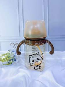 Botol susu PPSU Dot wideneck 300ml dengan sedotan selang.