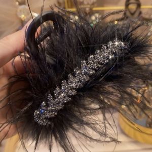 Zircon kẹp tóc hình lông chim thời trang Hàn Quốc lúa mì tai kẹp tóc phụ kiện tóc cho phụ nữ