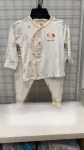 Bộ quần áo dài tay trẻ sơ sinh cài cúc lệch chất vải pitit cao cấp Maza kisd quần đắp đũng cho bé trai bé gái 3-9kg