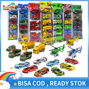 CoolToy 6PCS/SET Set Mobil Mainan Anak-anak Simulasi Truk Pemadam Kendaraan Rekayasa Pesawat Terbang Membersihkan Mobil Mainan Anak Laki-laki