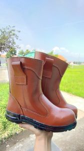 Sepatu Safety Kerja King Proyek Kulit Warna Tan