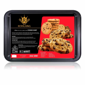 Royal King Non-Stick Carbon Steel Cookie Sheet Baking Pan Durable Bakeware for Biscuits & Pastries