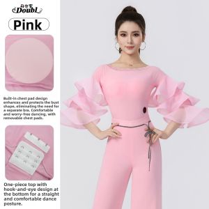 DANBAOLUO | One-Shoulder Flared Sleeves Dancewear
