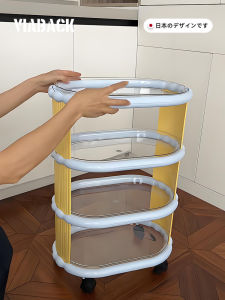 Dopamine-Boosting Colorful Multi-Layer Mobile Storage Rack Home Use Snack Cart Vibrant Organization Utility by Viaback