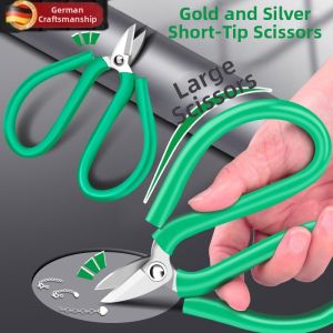 LIKE | Green Handle Short Blade Copper Wire Jewelry Cutting Scissors