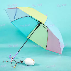 ร่มยาวเรนโบว์สีพาสเทล สีสวยหวานน่ารักมาก