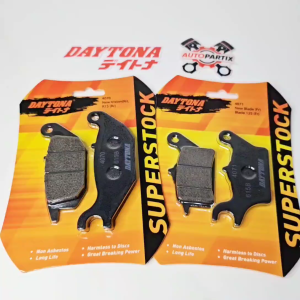 PAKET Kampas Rem Depan Belakang DAYTONA SUPRA X 125 HELM IN Superstock Cakram Discpad Brake pad Racing Daytona