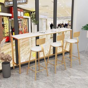 [COD]โต๊ะบาร์หินอ่อน โต๊ะสูง คาเฟ่ริมหน้าต่าง โต๊ะยาว คาเฟ่บาร์เหล็กดัด โต๊ะทานอาหาร โต๊ะเขียนแบบชิดกับโต๊ะติดผนัง TABLE BAR