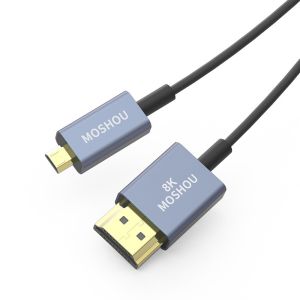 MOSHOU HDMI 2.1 Ultra Thin Flexible Micro HDMI to HDMI 8K 60Hz 4K 120Hz for Gimbal GoPro Hero 7 Camera Stabilizer Laptop