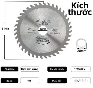 Lưỡi Cưa Tròn Mini 125 Mm 40 Răng Mạ Cacbua Dùng Cắt Gỗ & Nhựa Ván Sợi Dụng Cụ Xoay Cho Việc Tự Làm Tại Nhà