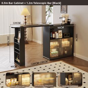 YANGYING | Expandable American Style Bar Table with Rotatable Function