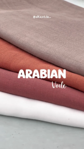 VOILE ARABIAN Premium Jilbab Segiempat Polos Bahan Voile Flowly Size 120x120cm