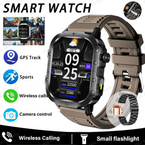 Đồng Hồ Thông Minh Quân Sự Ngoài Trời 2.01 Inch Cuộc Gọi Bluetooth Trợ Lý Giọng Nói Theo Dõi Sức Khỏe Đồng Hồ Thể Thao Chống Nước Dành Cho Nam HT30
