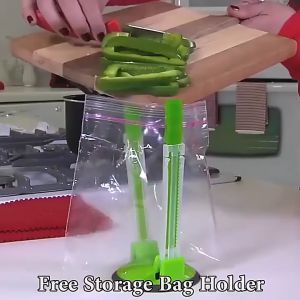 HandsFree Baggy Rack Clip Food Storage Bag Holder