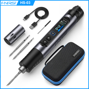 FNIRSI | FNIRSI HS-03 Cordless Soldering Iron Kit Portable Digital Soldering Iron USB Type-C PD Powered Fast Heating Mini Soldering Tool