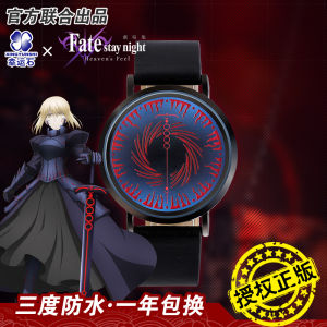 นาฬิกา LED แบบสัมผัส Fate Series Lucky Stone Black Saber แอนิเมชั่น 2 มิติ ของเล่น ของตกแต่ง ของสะสม ของเล่น