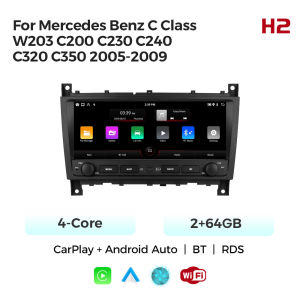10.26" Car Radio Multimedia Player For Mercedes Benz C Class W203 C200 C230 C240 C320 2005-2009 Wireless Carplay Auto GPS 4G FM