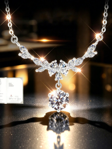 East Beauty | Cultivated Diamond Purple Wisteria Pendant Necklace