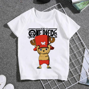 Bandai | 2025 ONE PIECE Luffy Sauron Printed Heavy Cotton Short-sleeved T-shirt Cartoon Mens and Womens Summer Casual Versatile Top