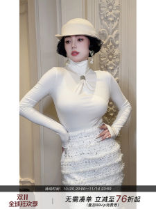 เสื้อเชิ้ตคอตั้งทรงเข้ารูปสำหรับผู้หญิง ฤดูใบไม้ร่วง 2025 ใหม่ ดีไซน์เก๋ไก๋ แขนยาว ปกติ ปกติ ปกติ