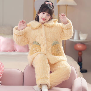 QIANSHUIMILU | Thermal Winter Childrens Pajamas Flannel