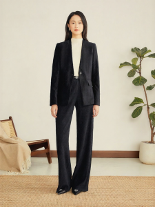 Winter French Style Tailoring Blended Fabric Womens Suit Jacket