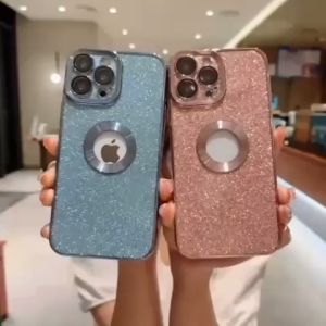 PREMIUM SOFT CHROME GLITER LUBANG LOGO iPhone 14 PRO MAX PLUS 13 PRO MAX Mini LENS LENSA GLASS CAMERA PROTECTOR HOLE APPLE Softcase Soft Case Silikon Silicone Jelly Hardcase