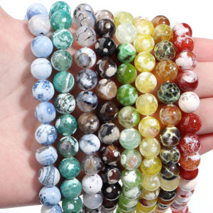 1 Strand Natural Agates Stone Beads 6/8/10mm High Quality Loose Color Gem Bead for Jewelry Making DIY Charm Bracelet Accessories
