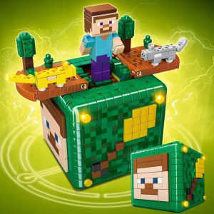 Compatible MOC Sets MC My Mini World Series Building Blocks Steves Organ Deformation Box Childrens Toys Assembling Gift