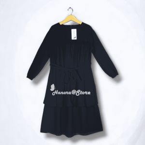 Gamis Babydoll Anak Perempuan KHANSA Bahan Ceruty Ritsleting Ukuran Usia 3-12 Tahun - Warna Cerah